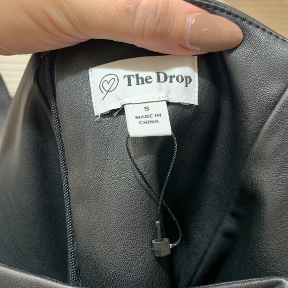 The Drop Women's Hank Vegan Leather Square-Neck Mini Dress - Picture 6 of 8